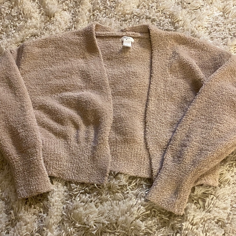 Forever 21 Cozy Tan Cardigan